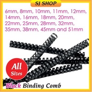[Box]Black Comb Binder | Plastic Comb Binding Rings | Binding Comb Ring | Comb Binding | PVC Comb Bi