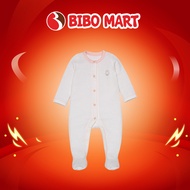 Bibo's HY Girls' Long-Sleeved Romper White with Rabbit Print - Bibo Mart