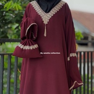 EXCLUSIVE CREAM LACE CRINKLE PRAYER ABAYA FOR CHILDREN TO ADULTS @abayatravel354 @abayasholat354M