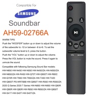 New AH59-02766A AH59-02767A Replaced Remote Control Compatible with Samsung Soundbar Speaker HW-Q70R