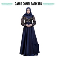 Couple Baju Gamis Muslim Pasangan Keluarga Batik Sarimbit Pesta Mewah
