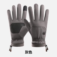 男士冬季保暖防潑水手套/麂皮手套（防潑水-灰色）_廠商直送