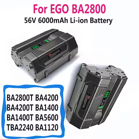 With Intelligent power status indicator ，For EGO BA2800 56V 6000mAh for Power Saw Garden Tool Replac