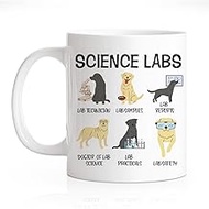 RZHV Science Labs 11 Oz Novelty Mug, Funny Science Labs Dog Mug Coffee Mug for Labrador Retriever Lo