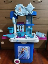 迪士尼 冰雪奇緣2 艾莎公主 安娜公主 廚房玩具旅行箱 拉桿行李箱