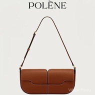 Polene Oo 2025 Beg Tangan Kulit Lembu Licin Bahu Beg Ketiak Bahu Beg Perancis Ada Stok