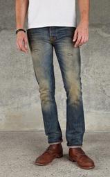 NUDIE GRIM TIM ORGANIC SELVAGE 橘耳布邊  微破壞 W31 L34