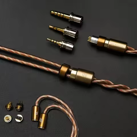 Effect Audio Fusion1 / Fusion 1 Earphone Cable Premium UP-OCC Gold Plated IEMs Upgrade Replaceable W