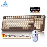 SOLAKAKA A99PRO Customized Mechanical Keyboard 99 Keys Tri-Mode Hot-swap LCD Smart Screen RGB light 