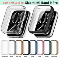 Soft TPU Case for Xiaomi Mi Band 9 Pro Smart Watch Strap Bumper Cover Screen Protector for Xiaomi Mi