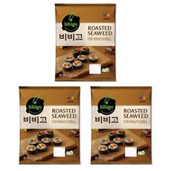 [Bundle of 3] CJ Bibigo Seaweed for Kimpab (Korean Sushi Roll) - 22G [Korean]