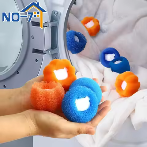 Laundry Balls Pet Hair Collector for Washing Machine Reusable Laundry Lint Catcher Removes Lint From