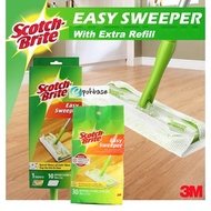 3M Scotch Brite Easy Sweeper Hygienic Cleaning Sweeper Wet refill Dry refill