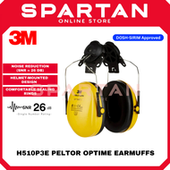 3M PELTOR Optime H510P3E Helmet-Mounted Earmuffs | Noise Reduction 27dB | Industrial Hearing Protect
