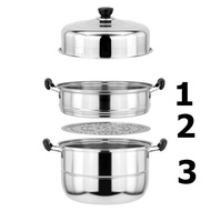 COD Steamer 3-2 Layer Siomai Steamer Stainless Steel Cooking Pot Kitchenware derh.mall