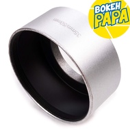 Hood Lens Fujian Silver Metal Cylindrical Shape For 35mm f1.7/50mm f1.4 (cct