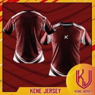 BAJU KENZ BW06 - JERSEY MSSM MSSS MSSD BURNT MAROON WHITE SLEEVE ABSTRACT SPORTWEAR EXCLUSIVE