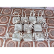 All Sizes Pair of Bamboo Baskets natural Size 10x10 cm | 12x12 cm | 13x13 cm | 15x15 cm | 16x16 cm |