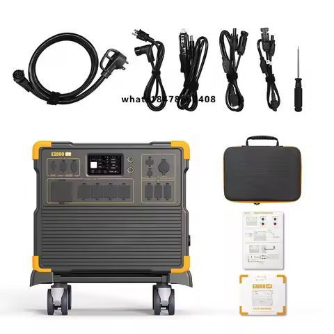 US stock PECRON E3800LFP solar generator 4200W 3840Wh comes with a cart and 300W solar panels for ho