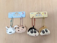 [特價] 日本🇯🇵蠟筆小新 小白 2連公仔頭吊飾 掛件 日版