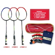 BADMINTON RACKET lining G Force 8, 9, 10 FREE STRINGS, T-SHIRTS & BAGS 100% ORGINAL