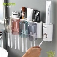 Ecoco premium wall-mounted toothbrush holder with cup
