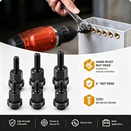 Rivnut Kit, Riveting Tool Heads Nut Set Rivet Nut Tool, Nut Kit Simple Tool Carbon Steel Threaded Ri