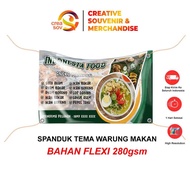 Creasov - Spanduk Warung Makan Spanduk Rumah Makan Banner Makanan Banner Free Desain 100 x 50 cm