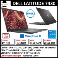Dell Latitude 7430 (1 YEAR WARRANTY T&C)14" FHD Core i5-1235U(12TH GEN) Upto 16GB RAM Win 11 Pro