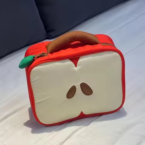 Cartoon Apple Pattern Makeup Bag Women Travel Storage Pounch Cosmetics Toiletry Storage Pounch Femal