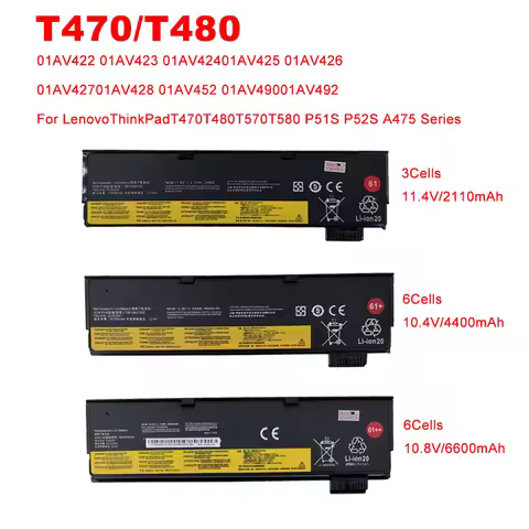 New Laptop Battery 01AV422 01AV423 1AV426 01AV427 01AV428 For Lenovo ThinkPad T470 T480 T570 T580 P5