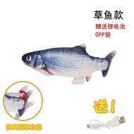 Fish Toy Cat Toy Swing Fish Plush Toy for Baby Boys Girls Touch Jump Fish Tiktok LED Toy