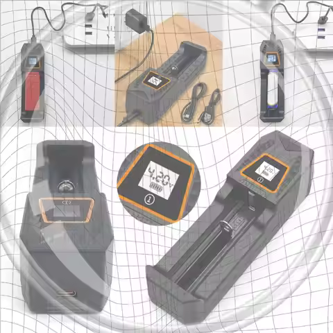 Battery Charger 18650 Power Bank USB Type-C Input Output 5V 1A Rechargeable Lithium Battery Charger 