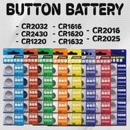 Button Lithium Battery 3V CR1620 Bateri Jam Tangan CR2032 CR2016 Batteri CR2430 Coin Batery Button B