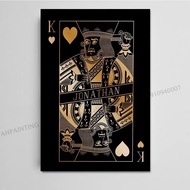 Poster Kad Joker Ace Spade, Poster Poker Jack, Queen dan King, Kad Permainan, Cetakan Lukisan Kanvas