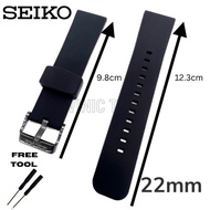 (Original) Seiko 5 Black Silicone Strap 22mm SRPJ39K1 R03Y018M0