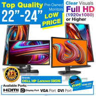 22-24 inch UltraSharp IPS-LED Frameless Monitor - Dell | Samsung | Hp |  Nvision - Full HD Resolutio