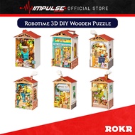 Robotime ROKR DIY Miniature House Wooden Puzzle - Bookshop, Fruit Store, Jam Shop, Flavor Kitchen, D