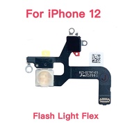 อะไหล่สายเคเบิลงอได้ไฟแฟลช Led แท้สำหรับ iPhone 12 Mini Pro Max พร้อมไมโครโฟน