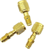 3Pcs A2L Adapter Fit for R-32 R-454B A2L Refrigerant LH Tanks and RH Service Hose, 1/4" Left-Hand Fe