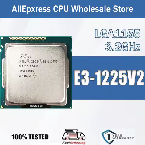Intel Xeon E3-1225V2 3.2GHz Quad-Core Quad-Thread 8M 77W E3 1225 V2 Computer CPU Processor E3 1225V2