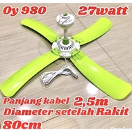 Ceiling Fan Helifan Hanging Fan Jumbo Large 27W 27 Watt Ouyashi OY-980 Strong Durable Quality