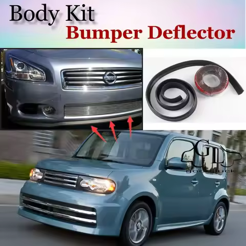 Bumper Lip Deflector For Nissan Cube Z10 Z11 Z12 Front Spoiler Skirt For TopGear Friends to Car View