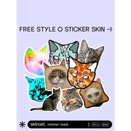 SkinAT European American Cartoon Cat Cute Cat Cartoon Sticker High-value Handbook Decoration Sticker
