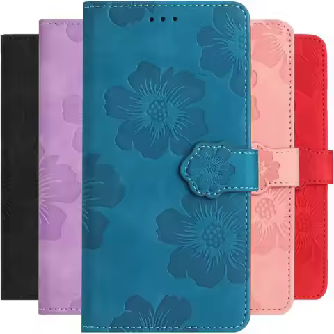 Cute Flowers Cover For OPPO Reno 7 7Z 8Z 8 10 15 14 Find X5 Lite X8 X9 Pro 5G Book Style Cash Wallet