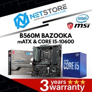PWP MSI B560M BAZOOKA mATX & INTEL CORE I5-10600 PROCESSOR