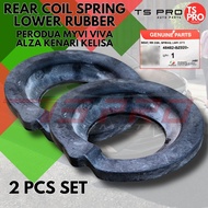 (Pair) Perodua Myvi Viva Alza Kenari Kelisa Genuine Rear Coil Spring Lower Rubber Insulator Getah Ba