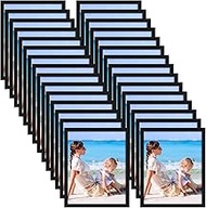 CRUGLA 30 Packs 8x10 Magnetic Picture Frames for Refrigerator, Modified Magnetic Sheet with Self Adh