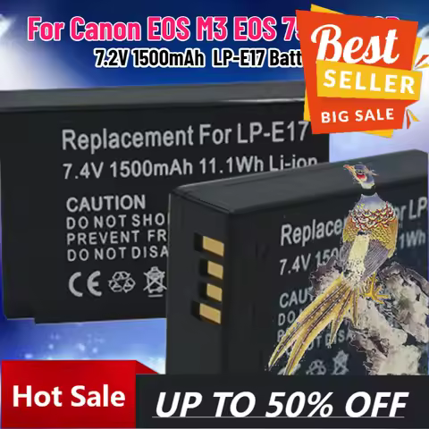 【Fast Delivery】LP-E17 7.2V 1500mAh Battery for Canon 750D 760D 250D 77D 800D EOS M3 T6s T6i T7i X8i