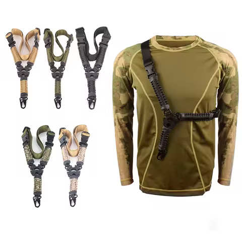 Hunting Stronger Quick Release Tactical 1 Point Gun Sling Adjust Bungee Rifle Shoulder Belt QD Buckl